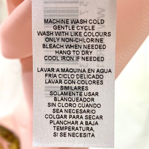 Joe Fresh Fit & Flare Pink Satin Cocktail Dress Size 8 Gold Blue Baroque Design - Picture 12 of 12